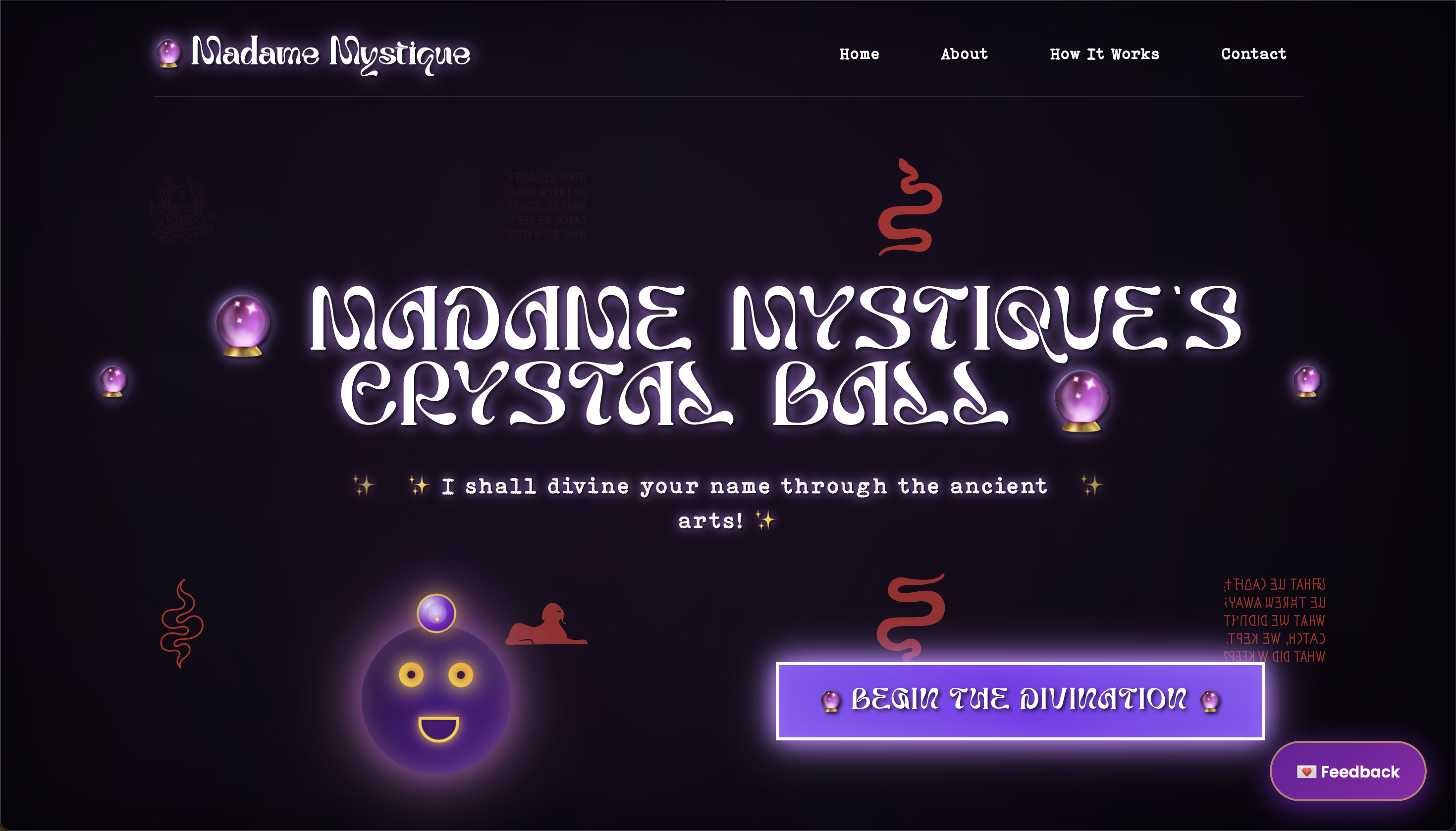 Madame Mystique's Crystal Ball